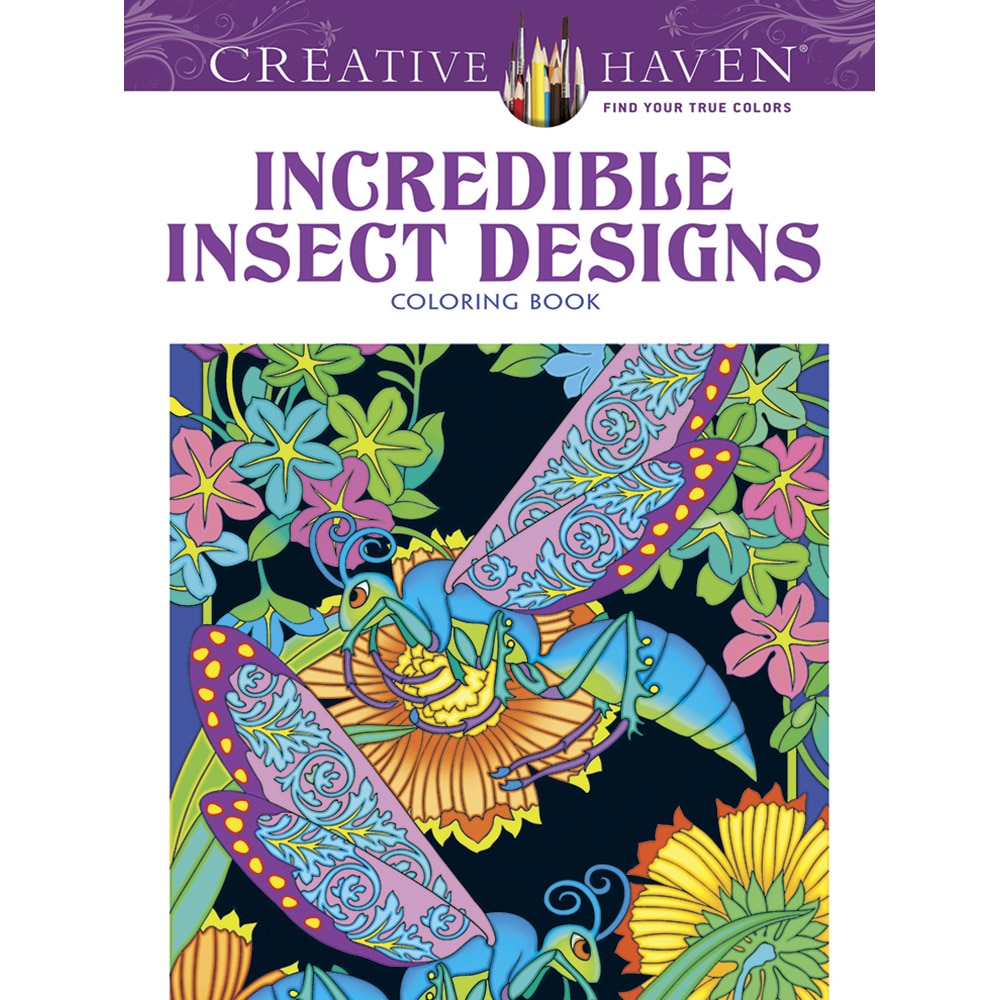 Dover, Coloring Books, Art & School, Creative Haven, Incredible Insects, 3946